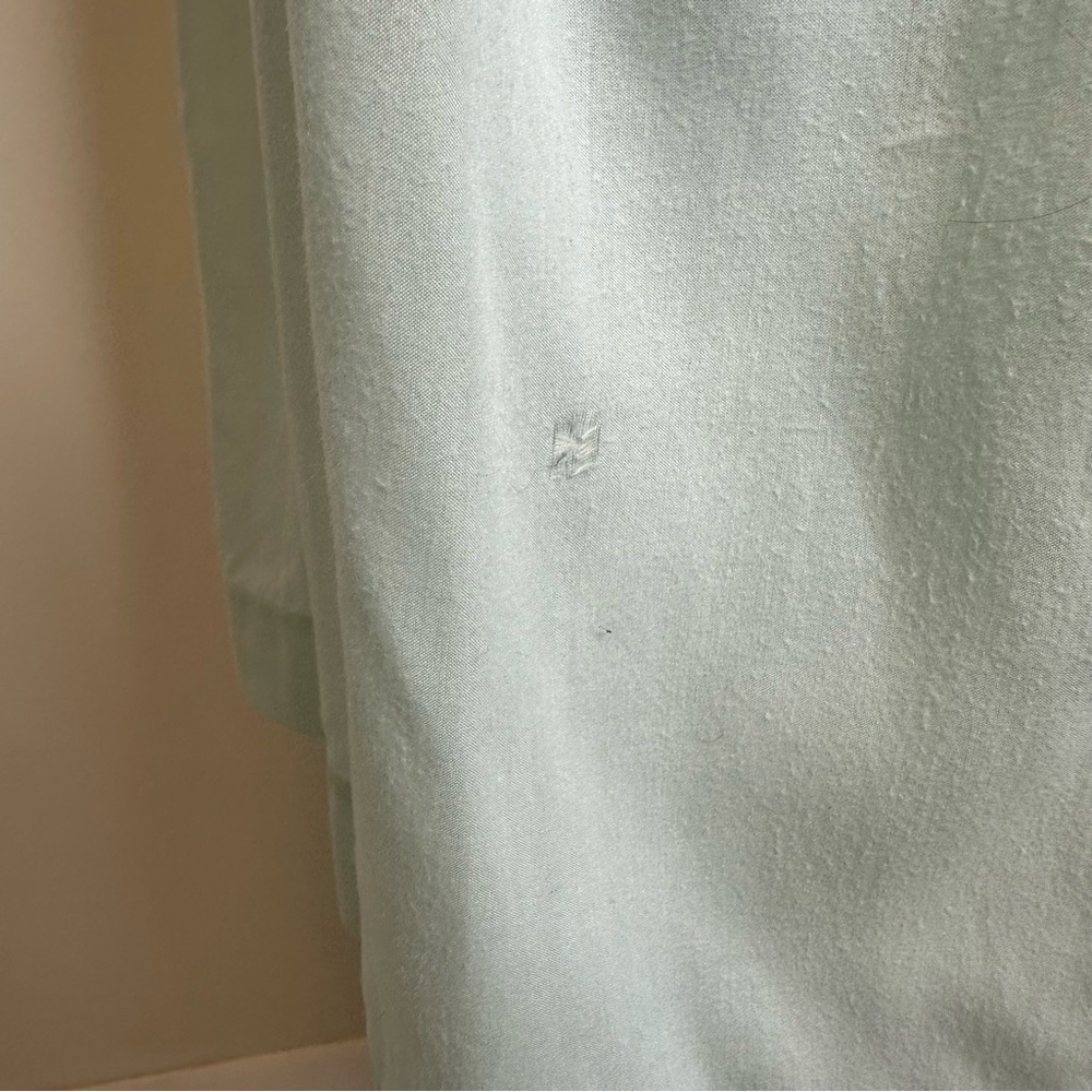 Vintage Light Blue Floral Embroidered Lace Trim Nightgown Dress - Picture 9 of 13